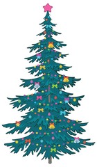 Christmas tree with ornaments