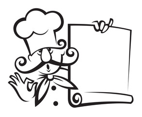 chef with menu