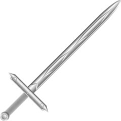 Sword on white