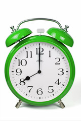 Wecker 8 Uhr / Eight a clock  - grün / green