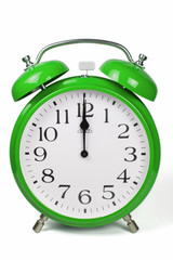 Wecker 12 Uhr / Twelve a clock  - grün / green
