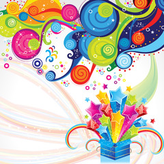 abstract magic bix with magical wave