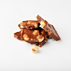 Milk chocolate with hazelnuts