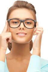 lovely woman in spectacles