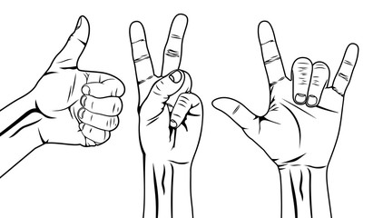 Hand symbol set