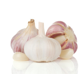 garlics isolated on white