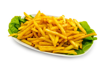 French fries in the plate