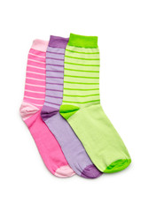 Pair of socks isolated on white
