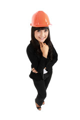 A pretty woman architect