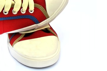 Zapatillas de lona rojas