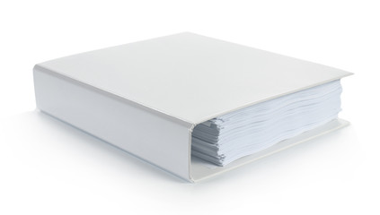 Blank white binder