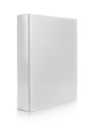 white binder isolated on white background