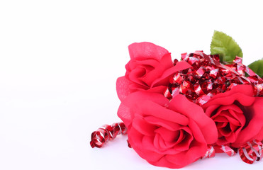 Red Rose with Red Ribbon