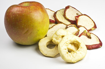 Apfel und Trockenbobst