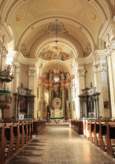 Fototapeta na wymiar Vintage Cathedral interior