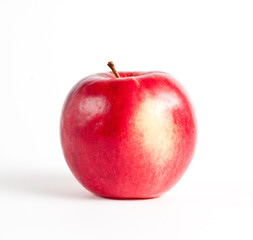 Ripe red apple. Isolated on a white background.