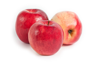 Close-up of many red juicy apples