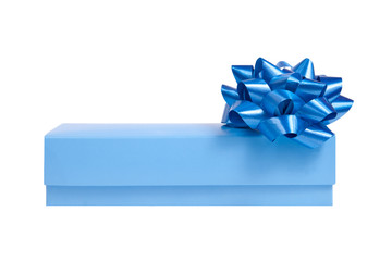 blue gift box with a wrap bow