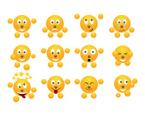 Obraz premium Set of emoticons.
