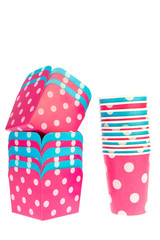 Carton boxes and mugs for the party