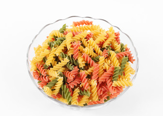 Colored Italian pasta