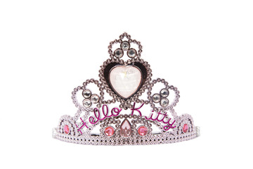 Kids toy princess crown isolated on white