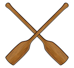 wooden canoe paddle