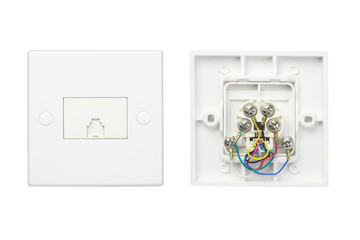 Telephone wall sockets