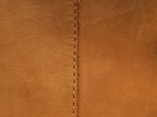 Leather texture detail with a seam