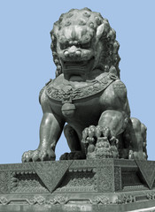 Fototapeta na wymiar Chiński rze¼ba lwa