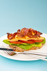 Open blt sandwich