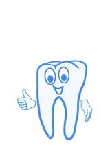 Nice healthy tooth, health and hygiene