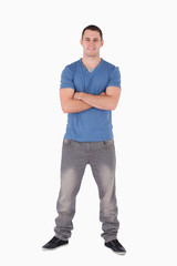 Fototapeta premium Portrait of a young man standing up