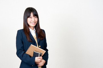 a portrait of asian high school girl