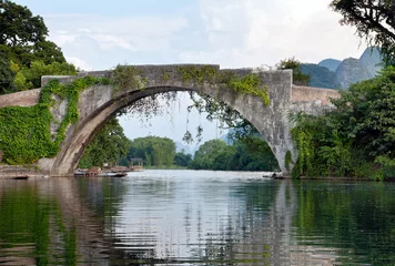 Foto op Plexiglas Chinese stone bridge © rigamondis