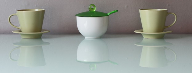 Servizio verde da tè