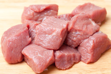 Fresh Raw meat on a cutting board