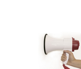 Megaphone in der Hand