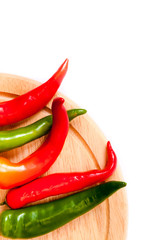 red and green peppers