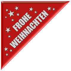 Dreieck rot FROHE WEIHNACHTEN