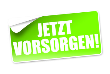 Jetzt vorsorgen! Button, Icon