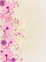 Fototapeta na wymiar background with pink flowers
