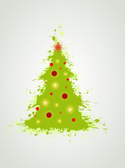 Abstract vector  background with Christmas tree