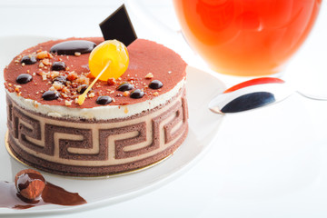 cake dessert and tea