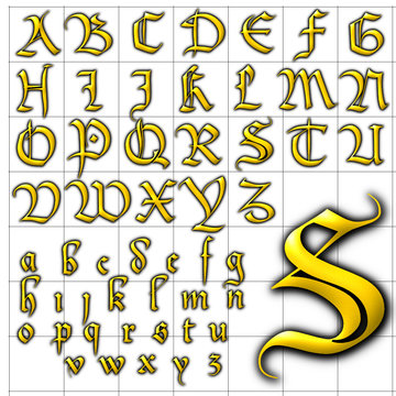 abc alphabet background bastarda design
