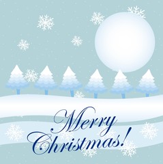 winter landscape card