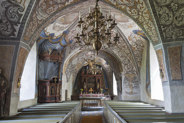 Fototapeta na wymiar Interiors in a church