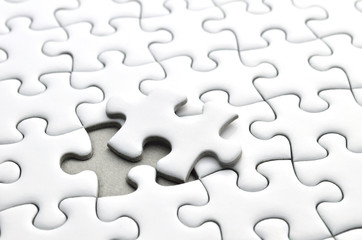 ジグソーパズル　白