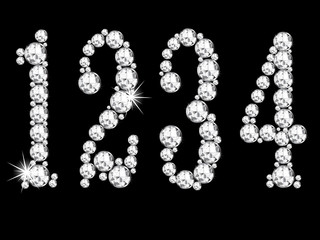 Fototapeta premium Diamond numbers