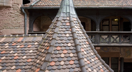 roof at the Haut-Koenigsbourg Castle